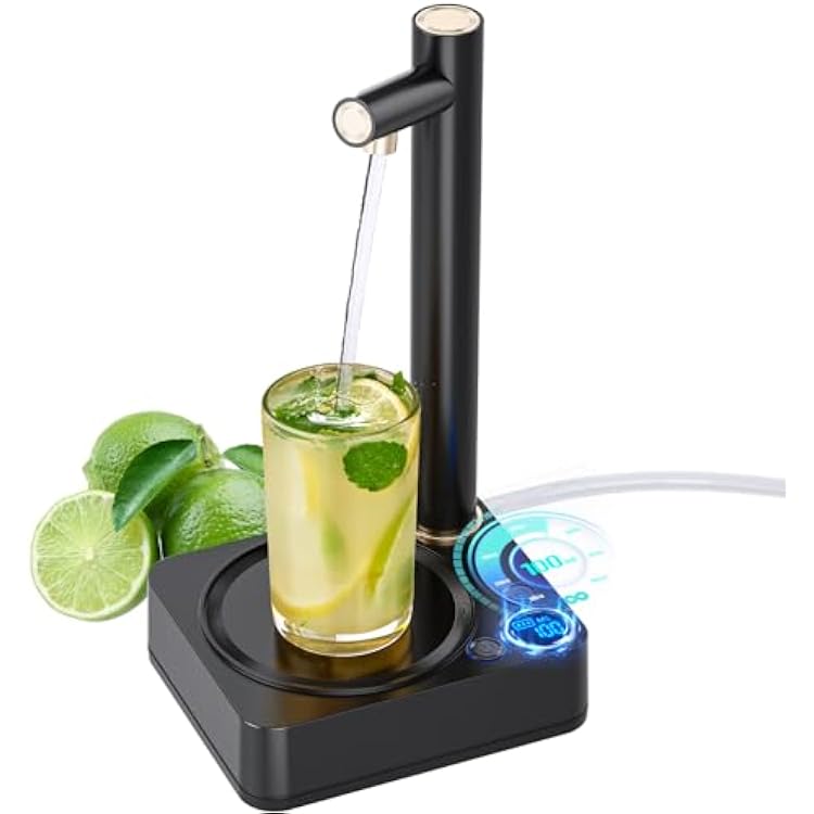 Desktop Water Dispenser Rechargeable Water Bottle Pump 5 Gallon Portable Water Bottle Dispenser Automatic Water Jug Pump.