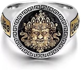 God of Wealth Ring, Adjustable S925 Sterling Silver Feng Shui Ring for Prosperity, Abundance, and Good Fortune, Gothic Jewelry Gifts for Women Men