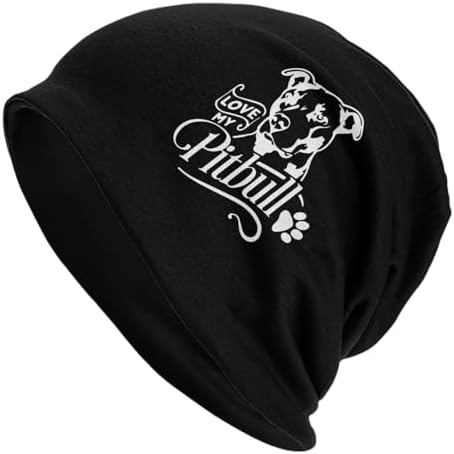 Love My Pitbulls Adult Knitted Hat Beanie Winter Warm Skull Hat - Men Women