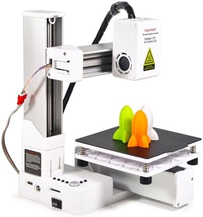 Mini 3D Printer, Fully Assembled with All Metal Nozzle Rapid Heating, PLA TPU Compatibility, 4x4x4in Compact Build Size (US Plug) (US Plug)