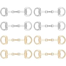Alloy D Ring Snaffle Bit Buckles for DIY Horse Jewelry & Loafer Shoes Decoration, Unisex Adult Size, Mixed Color, Solid Pattern, Painted Finish