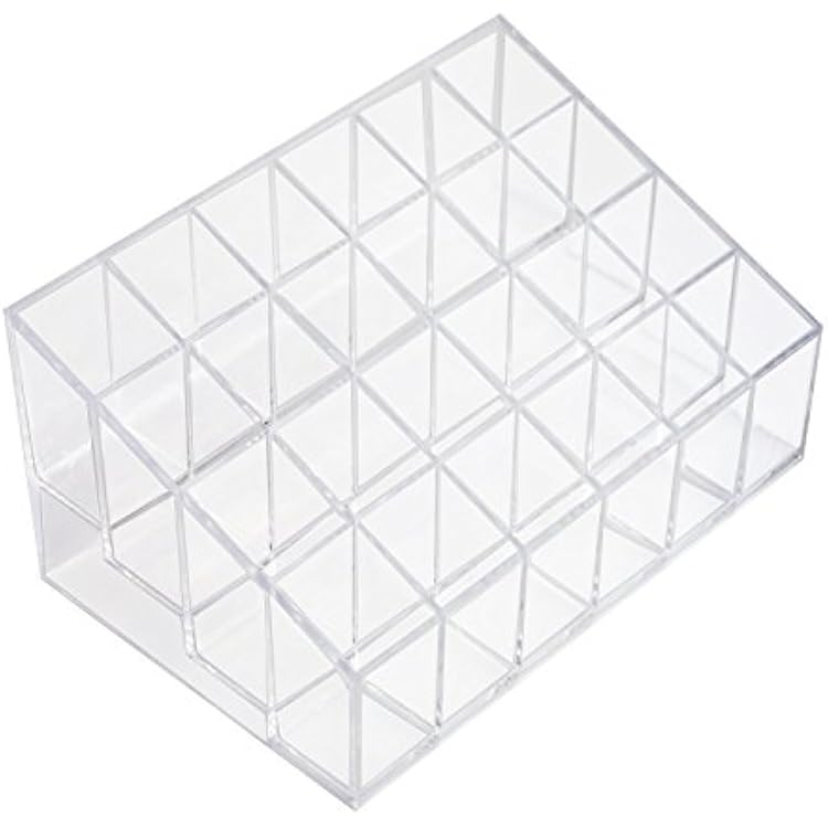 Super Z Outlet Transparent Cosmetic Makeup Organizer for Lipstick, Brushes, Bottles, and More. Clear Case Display Rack Holder
