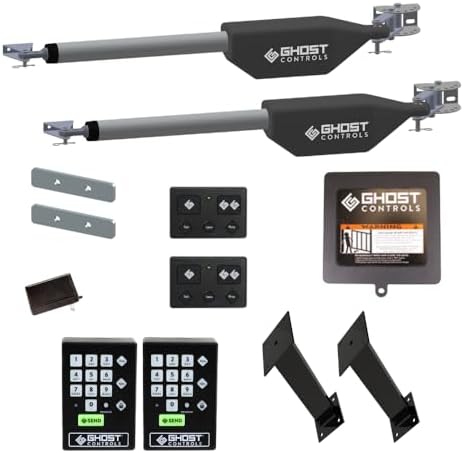 Ghost Controls Pro Dual Automatic Gate Opener with 2 Premium Wireless Keypads Bundle