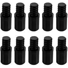 Replacement Push Broom Handle Threaded Tip Threaded End Universal Pole Adapter Mop Accessories Easy Installation 10pcs- Black 19mm 10pcs