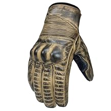 Jackets 4 Bikes Throttle Motorcycle Gloves for Men - Leather Motorbike Riding Gloves, Touchscreen, Anti-Slip, Street Cruiser Riders
