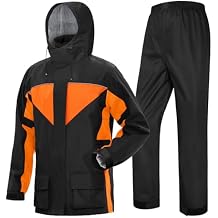 iCreek Motorcycle Rain Suit for Men and Women Waterproof Anti-storm Raincoat High Visibility Rain Gear