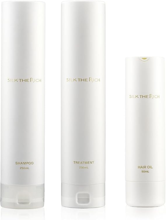 Silk The Rich Shampoo, Treatment, Hair Oil, White, 3-Piece Set