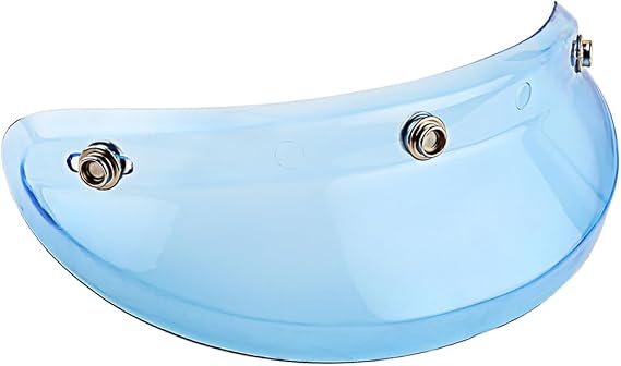 3-Snap Shorty Visor Peak for Motorcycle Helmets (Light Blue)