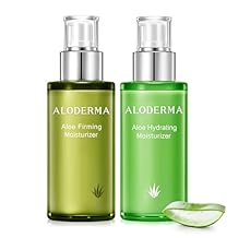 Aloderma Aloe Face Moisturizer Set, 2 Pieces - Hydrating Face Lotion, Firming Moisturizer