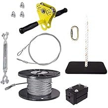 ZLP Hornet Zip Line Kit with Seat (150 FT, Yellow Trolley)