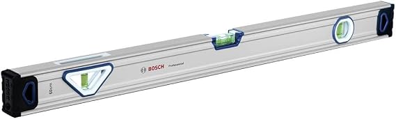 Bosch Professional 1600A01V3Y spirit level (aluminum body, sturdy end caps), blue, 60 cm