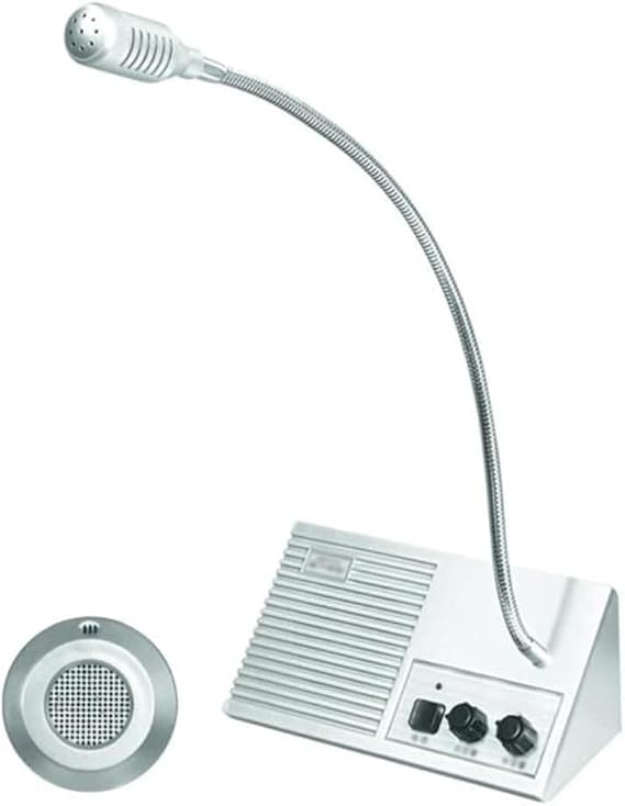 CHROX Counter Intercom System, Window Speaker Intercom System for Business Anti-Interference with Extension Cord Two-Way Intercom System for Busine [Energy Class A]