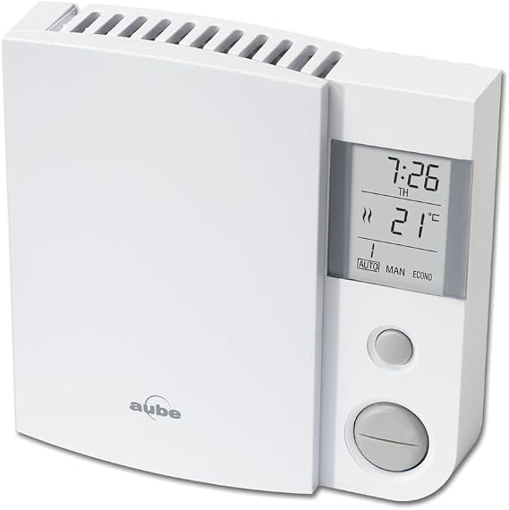 Honeywell Home Aube TH140-28-01-B Hydronic Heating 7-Day Programmable Thermostat,White and Gray