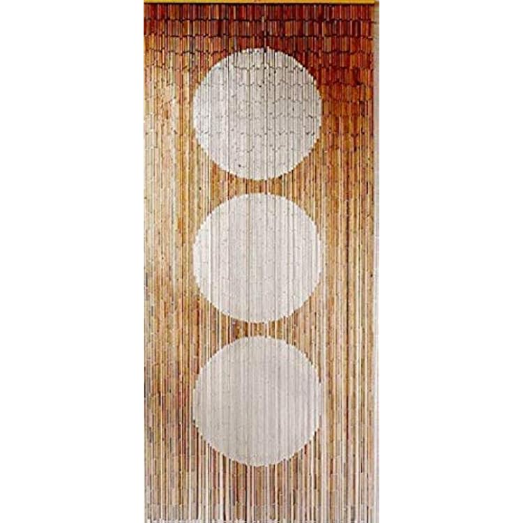 MGP Harmony Dot Beaded Bamboo Curtain, 36 W x 78 H