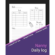 Nanny Daily Log: Simple Baby & Toddler Schedule Tracking Book: Feed, Sleep, Diapers, Activity & Notes, Baby Log Sheet Paperback Notebook, January 30, 2020
