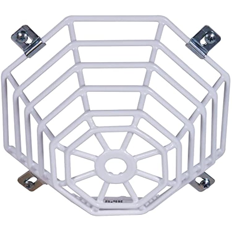 Safety Technology International, Inc. STI-9604 Steel Web Stopper, for Mini Smoke Detectors, Flush Mount, Protective Coated Steel Wire Guard , White