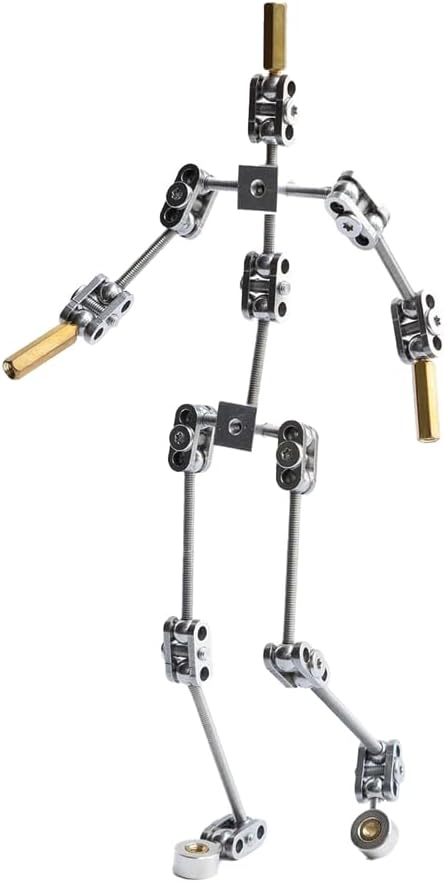DIY Studio Stop Motion Armature Kits, DIY Metal Puppet Figure Skeleton, Easy to Assemble, Animated Character Design, for Stop Motion Animation
