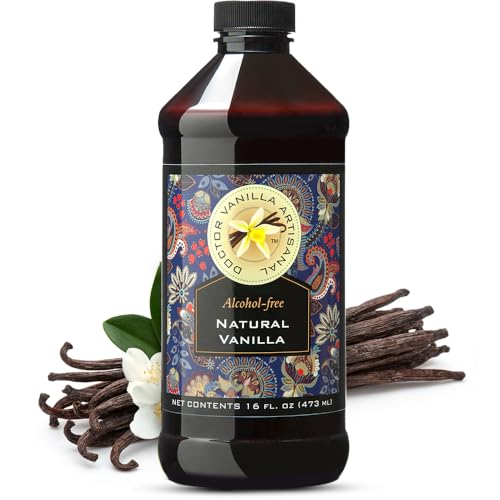 Natural Vanilla AlcoholFree Flavor, 16 fl oz - Madagascar Bourbon vanilla, 100% natural, sugarfree, GMOfree, glutenfree, vegan, paleo, keto, kosher, and halal