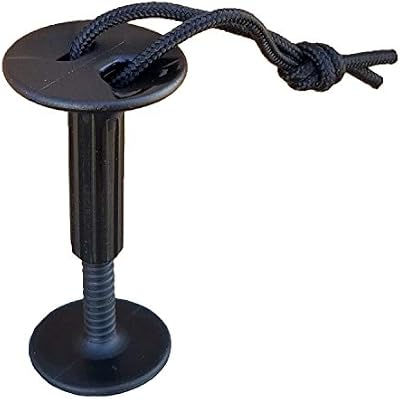 Mega Flat Top Leash Plug for Thick bodyboards only - Black