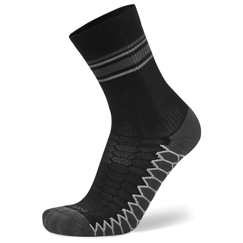 Balega Unisex Adult Silver Mini Crew Performance Running Socks, Breathable-moisture Wicking Style 1 Pair