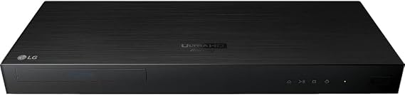 New LG UBK90 UHD Streaming - 4K - 2D/3D - Region Free Blu Ray Disc DVD Player - PAL/NTSC - USB - 100-240V 50/60Hz for World-Wide Use & 6 Feet Multi System 4K HDMI Cable