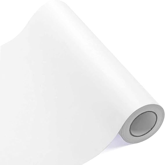 Sghuo White Permanent Vinyl, 12 Inches by 25 Feet, Self Adhesive Vinyl Matte Roll for Signs, Scrapbooking, Silhouette Cameo