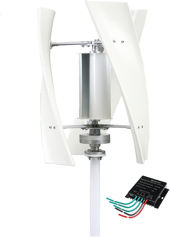 10000W Wind Turbine Generator Kit 12V 24V 48V Wind Solar System Power Generation Kit with Controller Vertical Wind Turbine Generator Kit (3 Blade)
