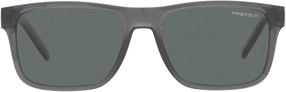 ARNETTE Man Sunglasses Matte Black Frame, Dark Green Lenses, 55MM
