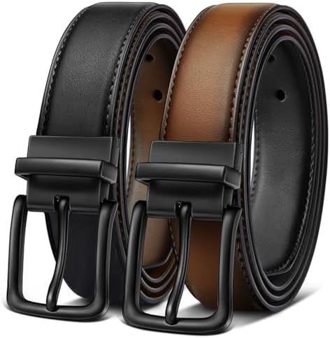 BULLIANT Mens Belt,Reversible Belt Adjustable For Gift Men 1.25-Cut For Fit-2 Sides in 1 BeltNot 2