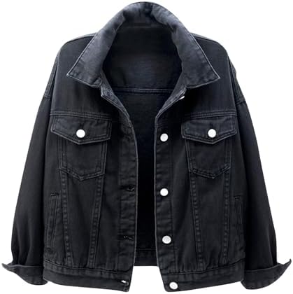 Jean Jacket Women 34 Sleeve Colored Petite Cropped Denim Jacket Trendy Light Wash Short Jean Jacket Trucker Coat