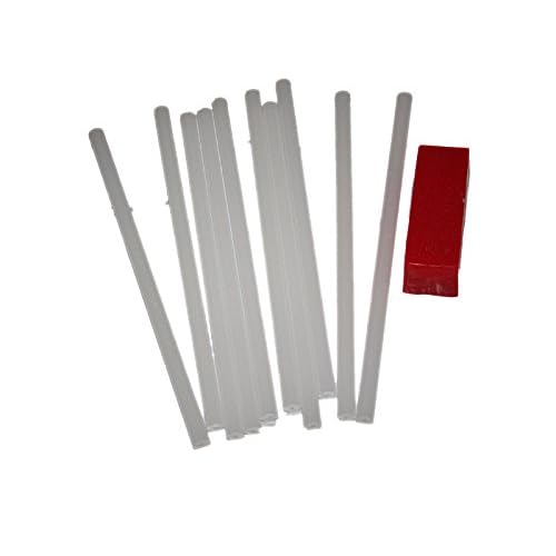 10 P-Tex PTex Rods Sticks Light and Drip Candle ClearWhite Ptex P-tex Ski Snowboard Base Repair Plus Bonus 45 gram red All Temp Wax