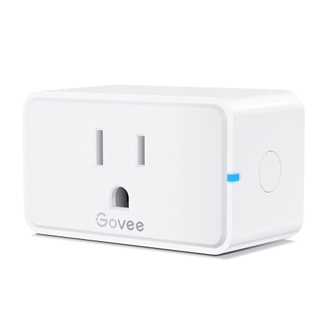 Govee Smart Plug 15A, WiFi Bluetooth Outlet 1 Pack Work with Alexa and Google Assistant, WiFi Plugs with Multiple Timers, Govee Home APP Group Control Remotely, No Hub Required, ETL&FCC Certified | Works with Alexa & Google Assistant, Support Multiple Timers via Govee Home APP, No hub required, ETL & FCC Certified