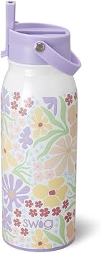 Swig Life 36oz Insulated Stainless Steel Water Bottle, Keeps Cold Drinks Cold for 24 Hours, 1035ml, 1064cm, Insulated Bottle, Cup Holder Friendly, Fresh Cut