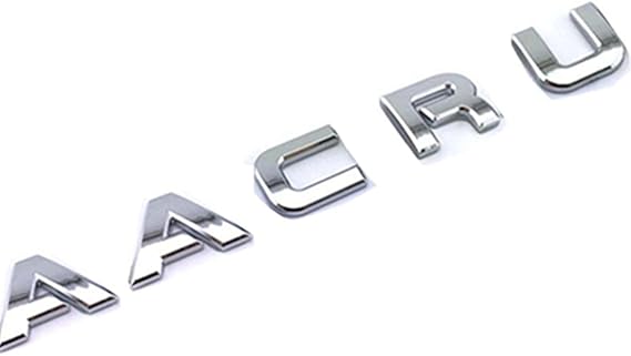 Chrome Letters Aacru Badge Emblem Logo Decal Replace Fit for Acura MDX TSX RDX TL Rear Trunk Side
