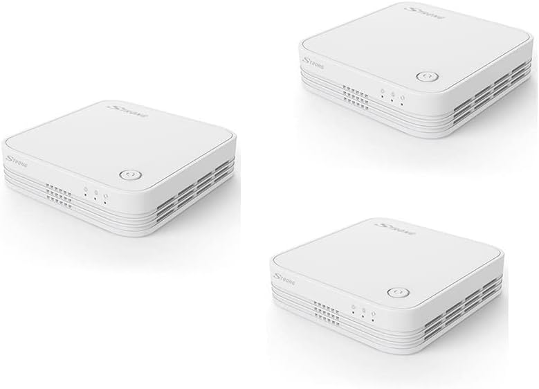 STRONG ATRIA AC1200 Whole Home Mesh Wi-Fi System, up to 5,000sq.ft Wi-Fi Coverage, Three Gigabit Ports per node, App Control, Guest Network, Parental Controls, Simple Set Up 3 Pack