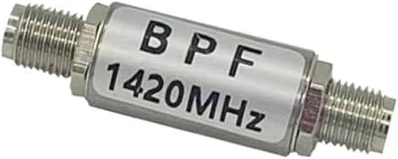 For Radio Astronomy Specific 1420MHz Bandpass Filter with 4cm Length Aluminum Housing and Consistent Passband (Round shell)