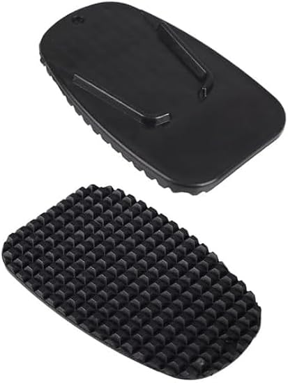 2 Pcs Black Motorcycle Side Kickstand Non-Slip Plate Base Parking Stand Support Plastic Pad, Automotive Body Frame Parts, Kickstands Parts