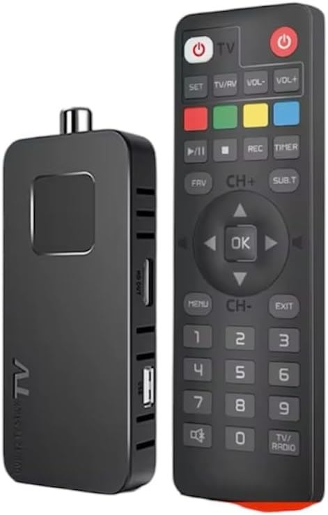 Digital TV Tuner DVB-T2/C Receiver, H.265 HEVC, 1080P HD, WiFi Support, USB PVR, Remote Control
