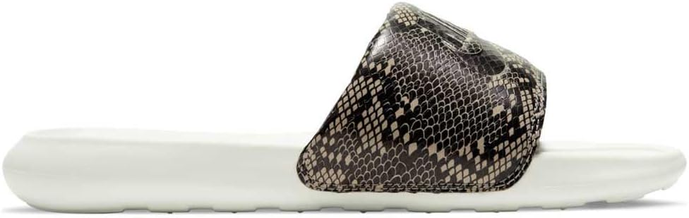 Nike Women's Victori One Slide Print Slippers, White/Desert, 10
