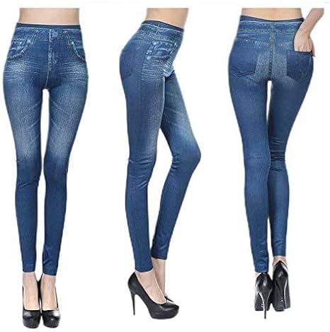 Sopaeduon Thermal Fleece Denim Jeggings