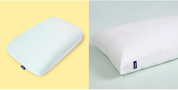 Casper Sleep Hybrid Snow Pillow, King, White & Sleep Original Pillow for Sleeping, Standard, White