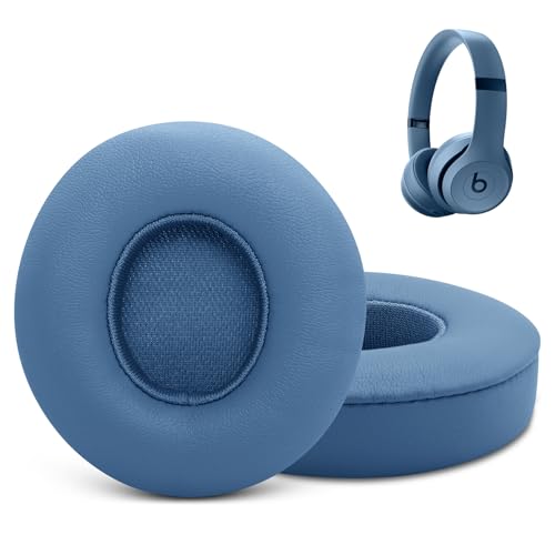 Solo 4 Ear Pads Replacement for Beats - Earpads Cushion for Beats Solo4 Wireless Headphones, Earpad Covers with Premium Memory Foam Slate Blue
