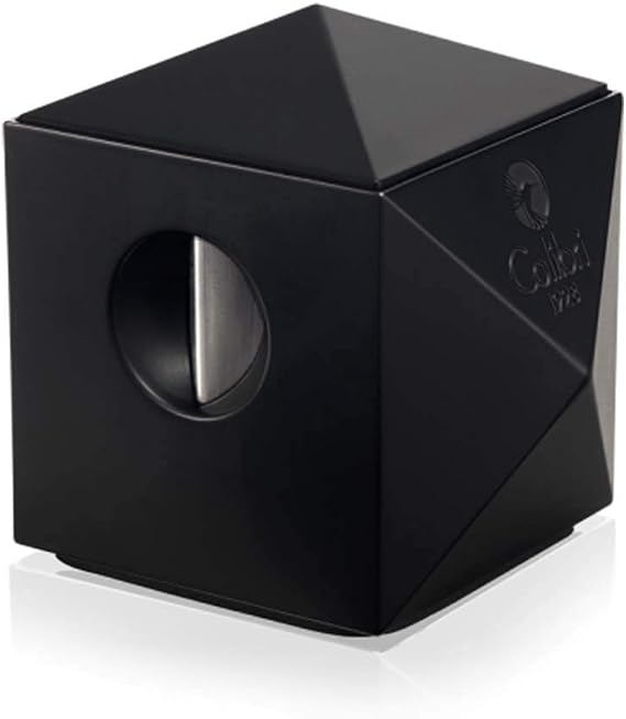 Colibri Quasar Premium 2-in-1 Desk Cutter - Ergonomic Dual V-Cut and Straight Cut, Spring-Loaded Stainless Steel Blade, Ideal for 60+ Ring Gauge Cigars - Gift for Cigar Enthusiasts (Black)
