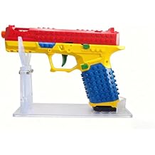 DIY Building Block Soft Blaster with Shell Ejecting Action, Auto Toy Blaster with 20 Darts, 6 Shells & Display Stand, Creative Construction Toy for Kids & Adults