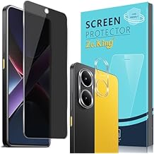 Zeking (2+2Pack for Xiaomi Poco X7 Pro Privacy Tempered Glass Screen Protector and Camera Lens Protector, Anti-Spy [Anti-Scratch] HD Clarity 9H Hardness [Bubble Free]