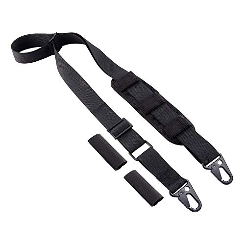 BOOSTEADY 2 Point Traditional Sling with Adjuster Shoulder Pad 1.25 Inch Webbing No Plastic Components All Metal
