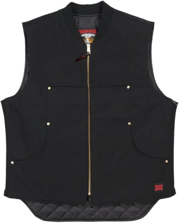 Tough Duck Lined Vest - Heavy-Duty Workwear for Cold Conditions | Insulated, Durable, Weather-Resistant | Cotton 12 oz, Black, 4X-Large
