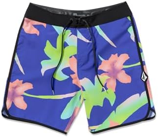 Volcom Mens Mod-tech 19 Boardshorts 4-Way Stretch Performance Swim Trunks with Cinch Fly and Back Pocket