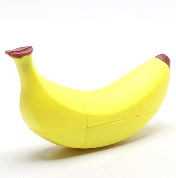 3D Fruit Magic Cube, 33 Fruit Speed Cube Brain Teaser Puzzle Cube Collection for Kids (Banana)