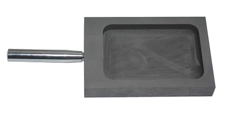Gold Silver Graphite Ingot Mold Mould Crucible For Melting Casting Refining With Metal Bar (5kg)(1kg (flat))